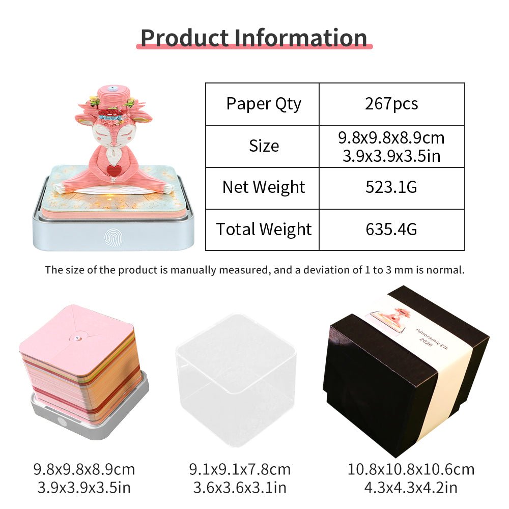 Calendario 3D 2026 - Alce