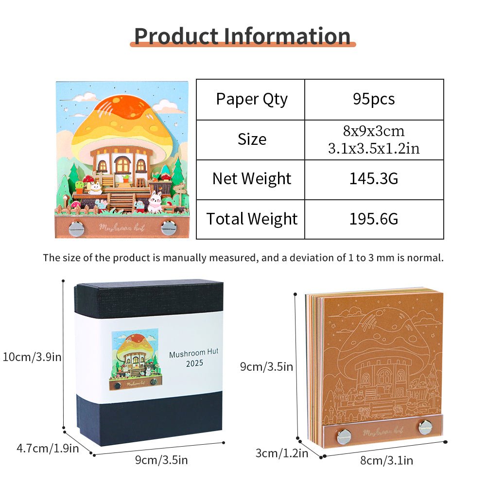 Calendario 3D 2026 - Capanna dei funghi