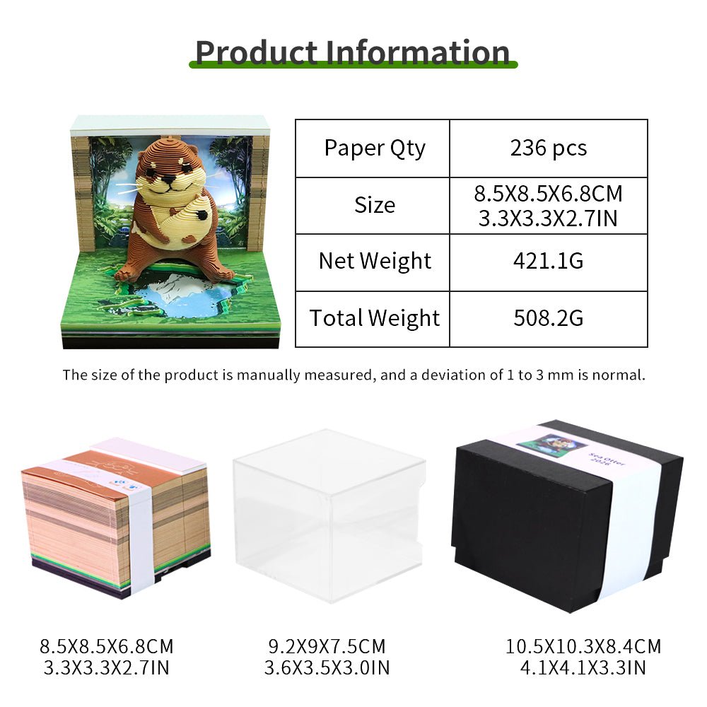 Calendario 3D 2026 - Lontra marina