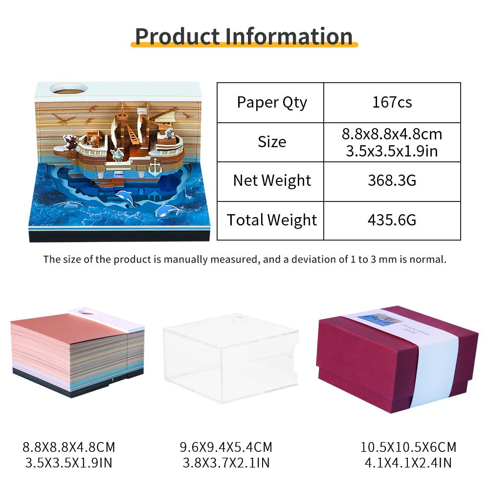 Calendario 3D 2026 - Nave pirata