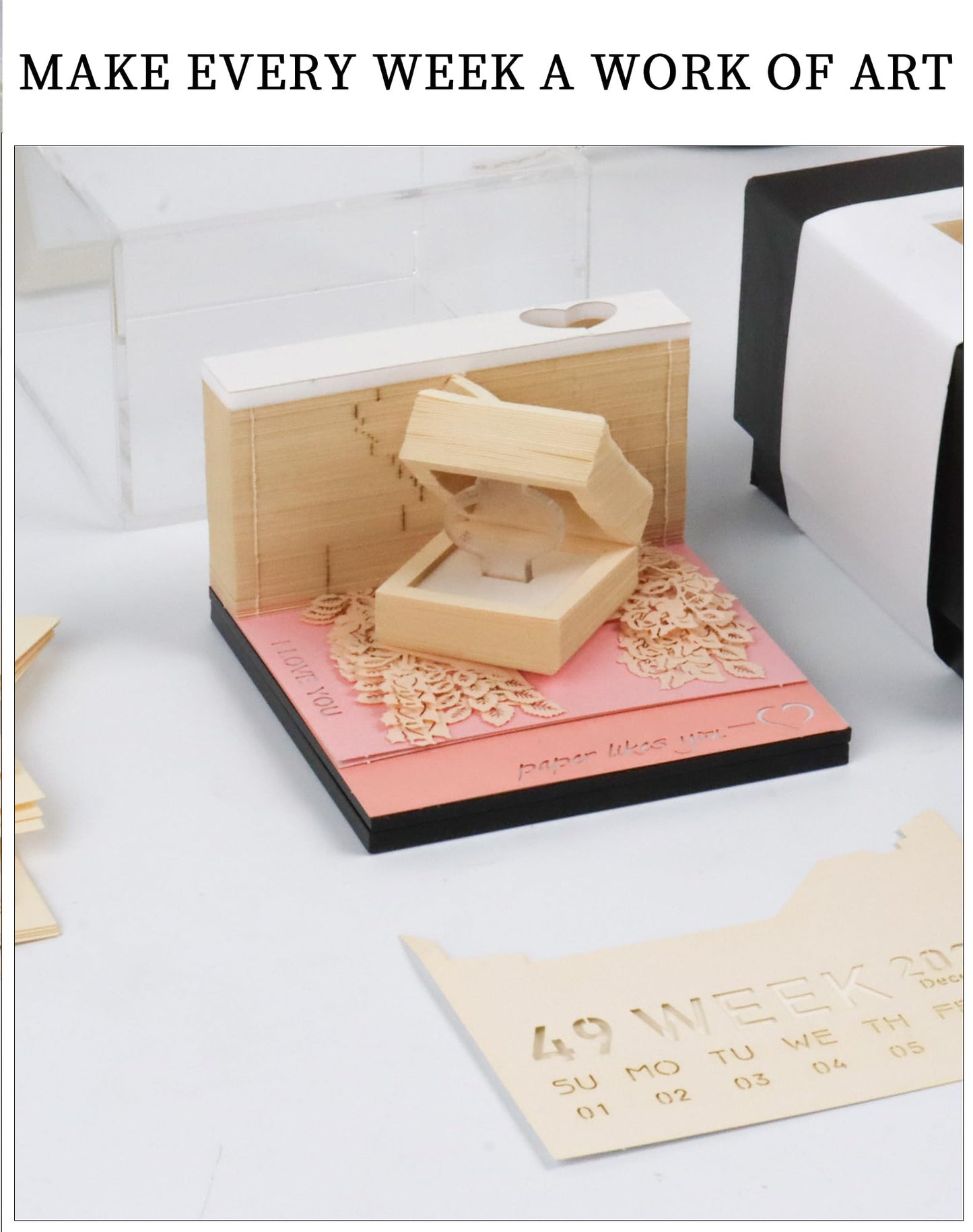 Calendario 3D 2026 - Anello