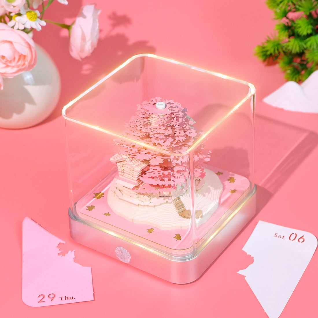 Pink Tree (With Light & Calendar 2026)