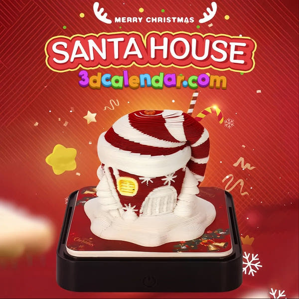 Calendario 3D 2026 - Cappello di Natale