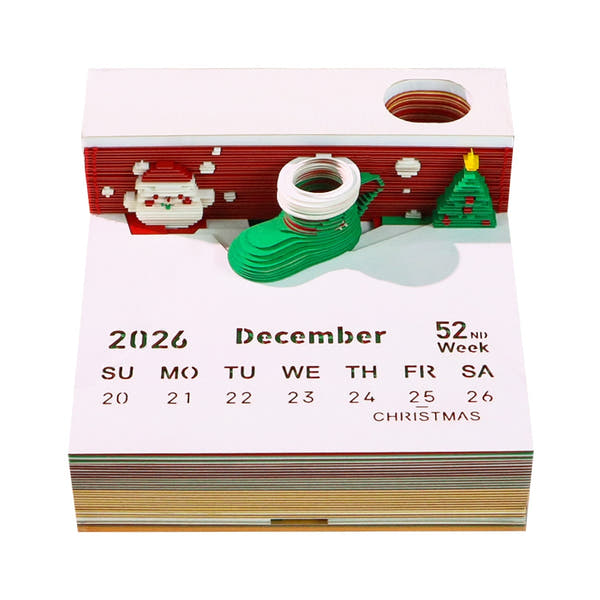 3D Calendar 2026 - Christmas Cup