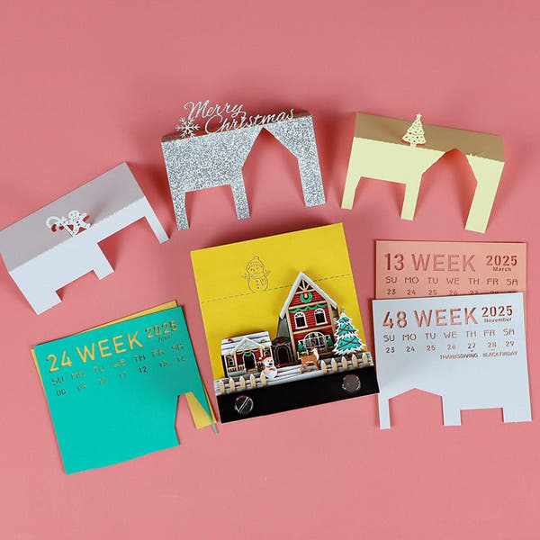 Calendario 3D 2026 - Casa di neve di Natale