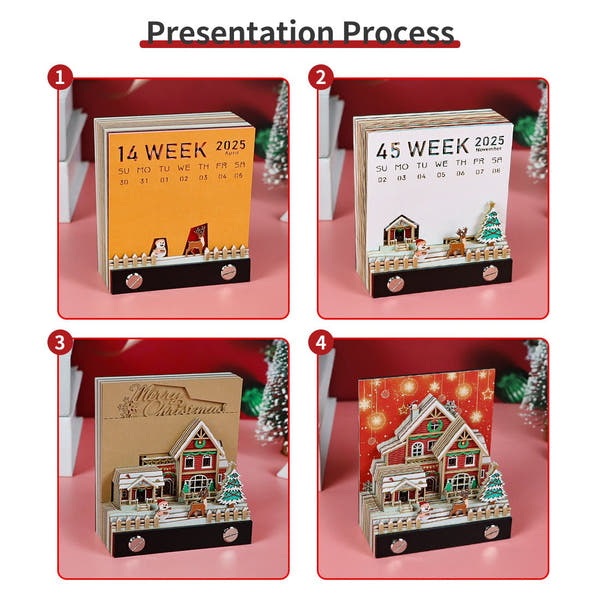 Calendario 3D 2026 - Casa di neve di Natale