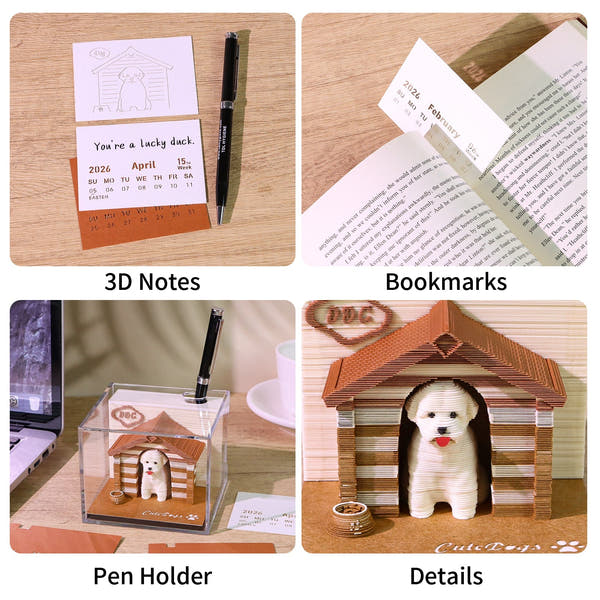 Calendario 3D 2026 - Cane