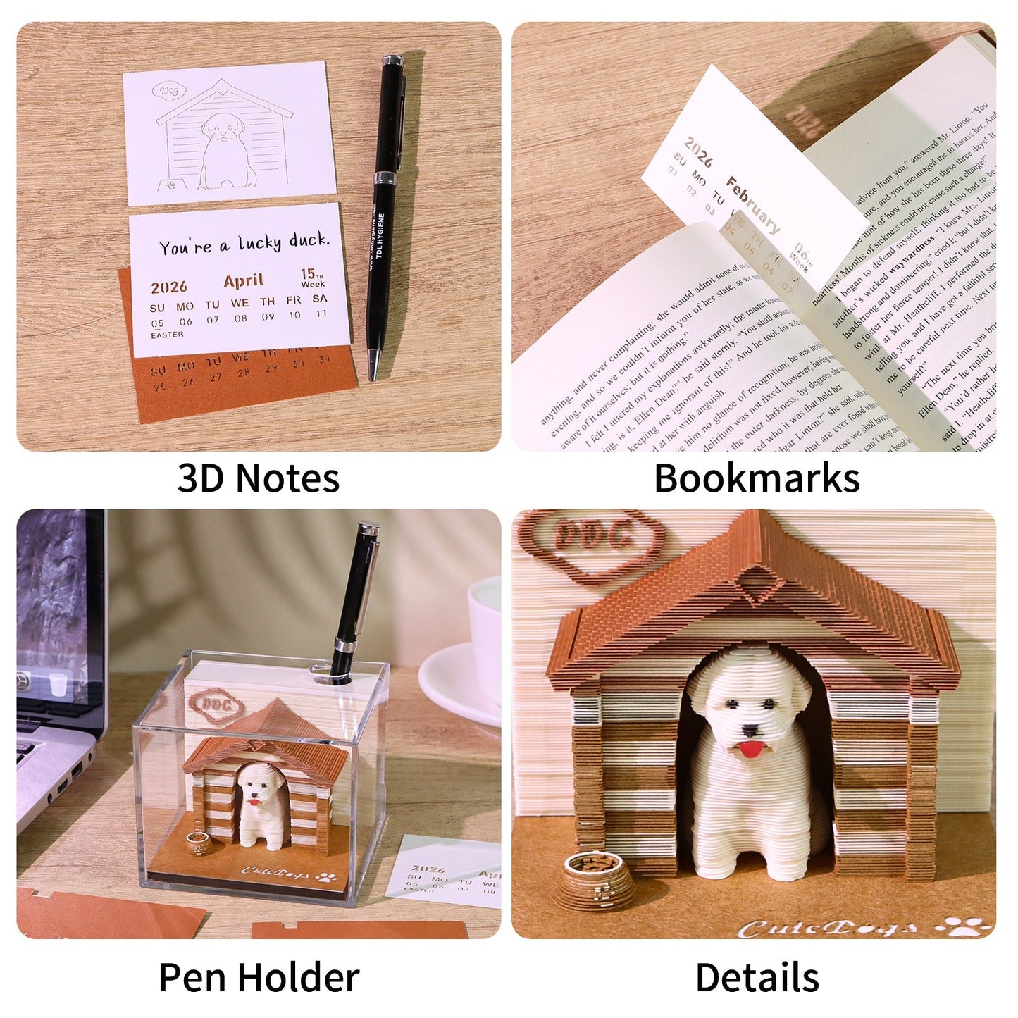 Calendario 3D 2026 - Cane