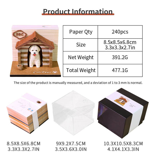 Calendario 3D 2026 - Cane