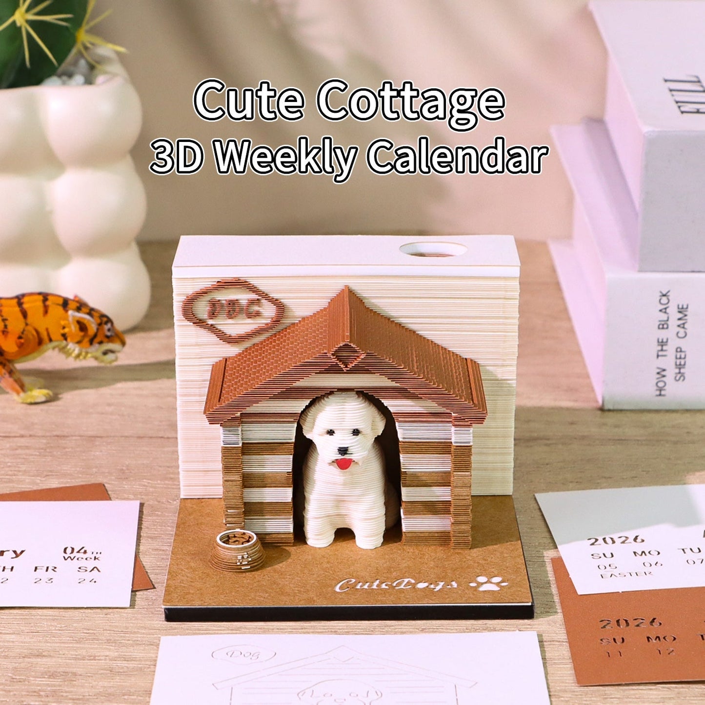 Calendario 3D 2026 - Cane