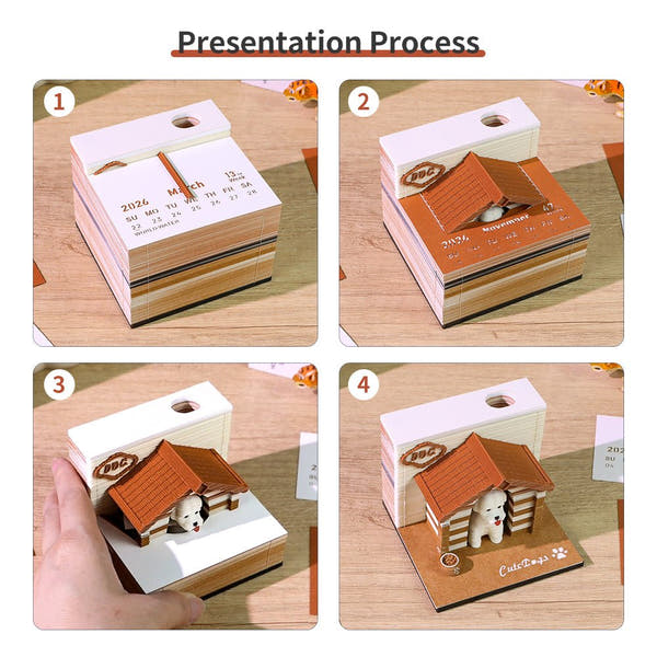 Calendario 3D 2026 - Cane