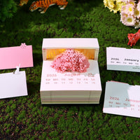 Calendario 3D 2026 - Isola degli alberi floreali