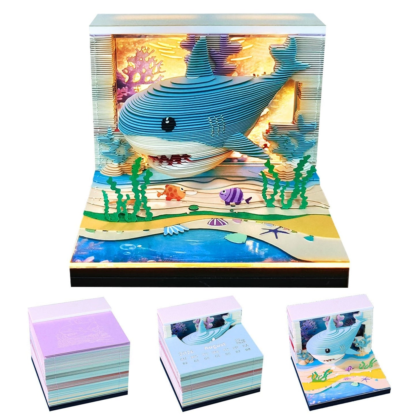 3D Calendar 2026 - Lovely Ocean Shark