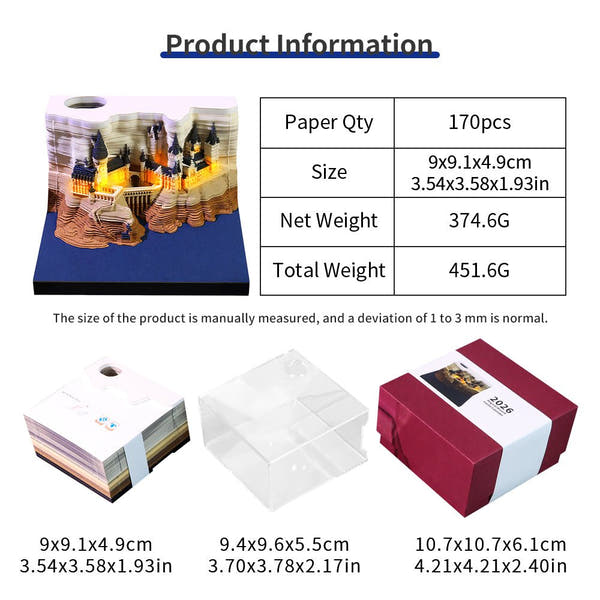 3D Calendar 2026 - Magic Castle