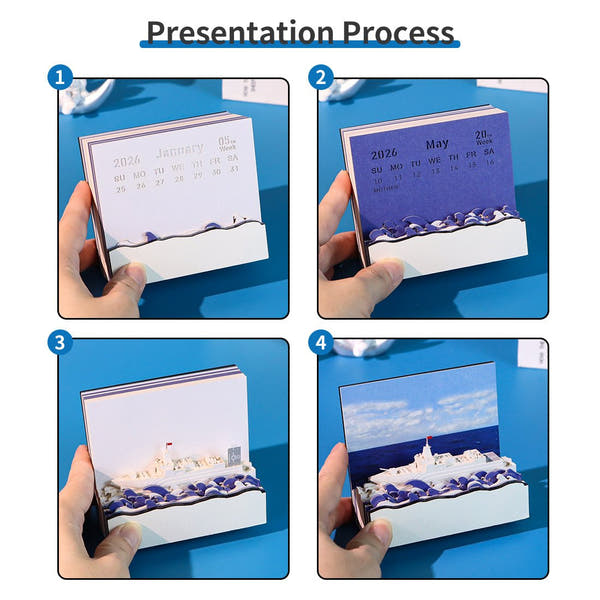 Calendario 3D 2026 - Veliero