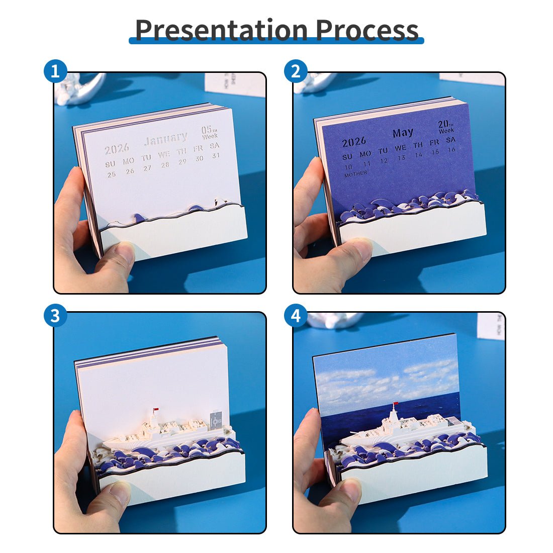 Calendario 3D 2026 - Veliero