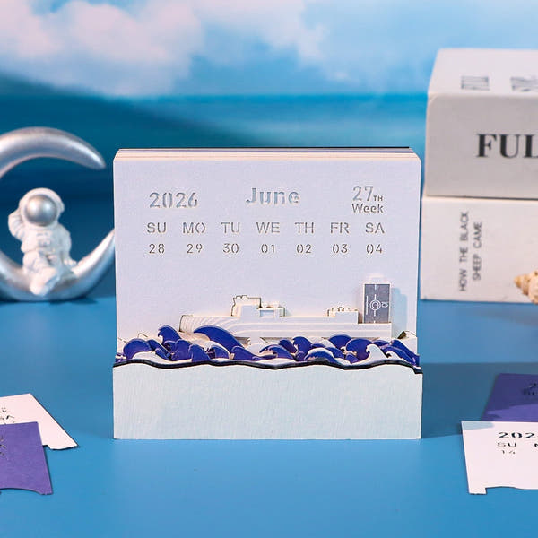 Calendario 3D 2026 - Veliero