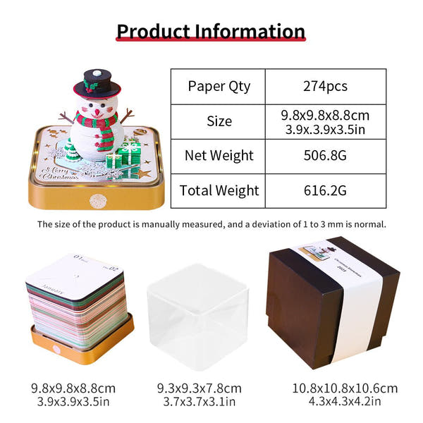 Calendario 3D 2026 - Pupazzo di neve