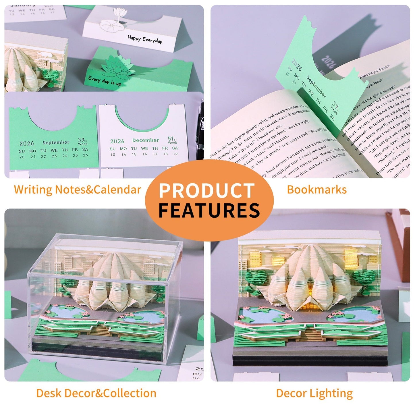 Calendario 3D 2026 - Il Tempio del Loto