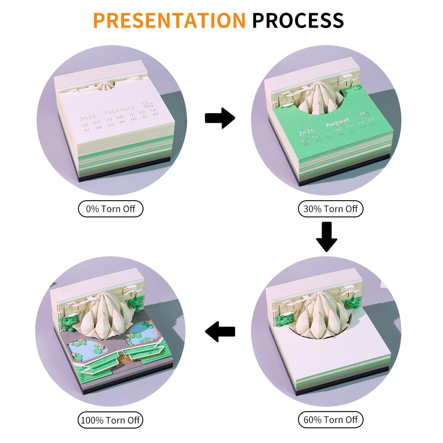 Calendario 3D 2026 - Il Tempio del Loto