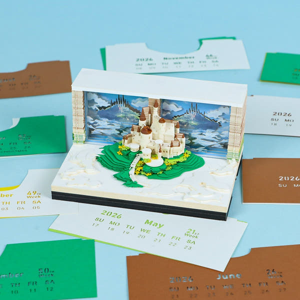 3D Calendar 2026 - City in Sky