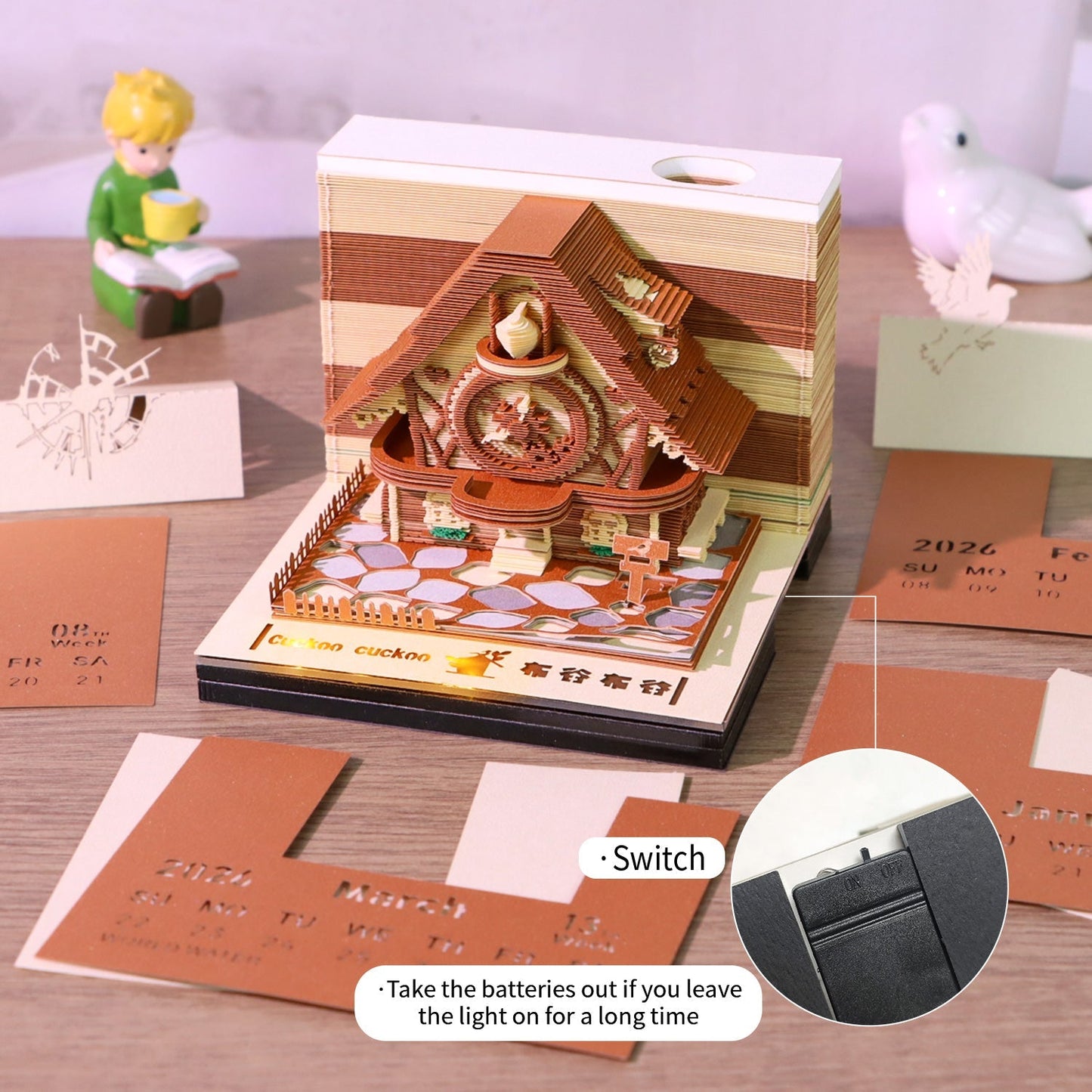 Calendario 3D 2026 - Cuculo