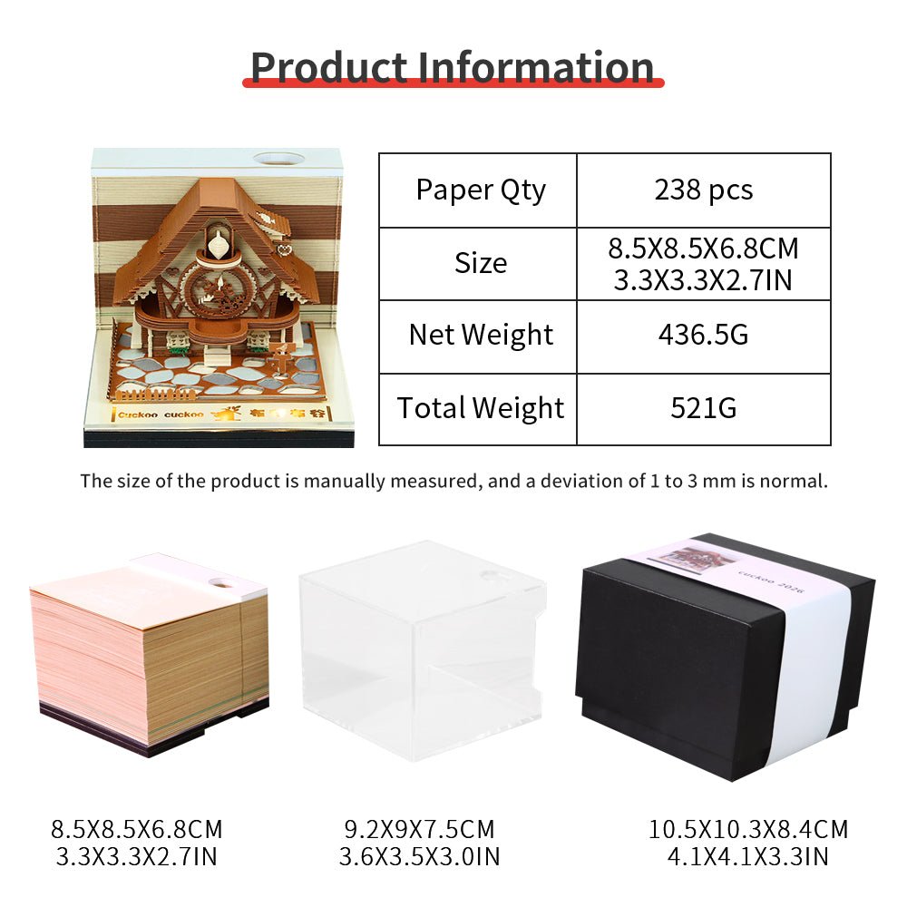Calendario 3D 2026 - Cuculo