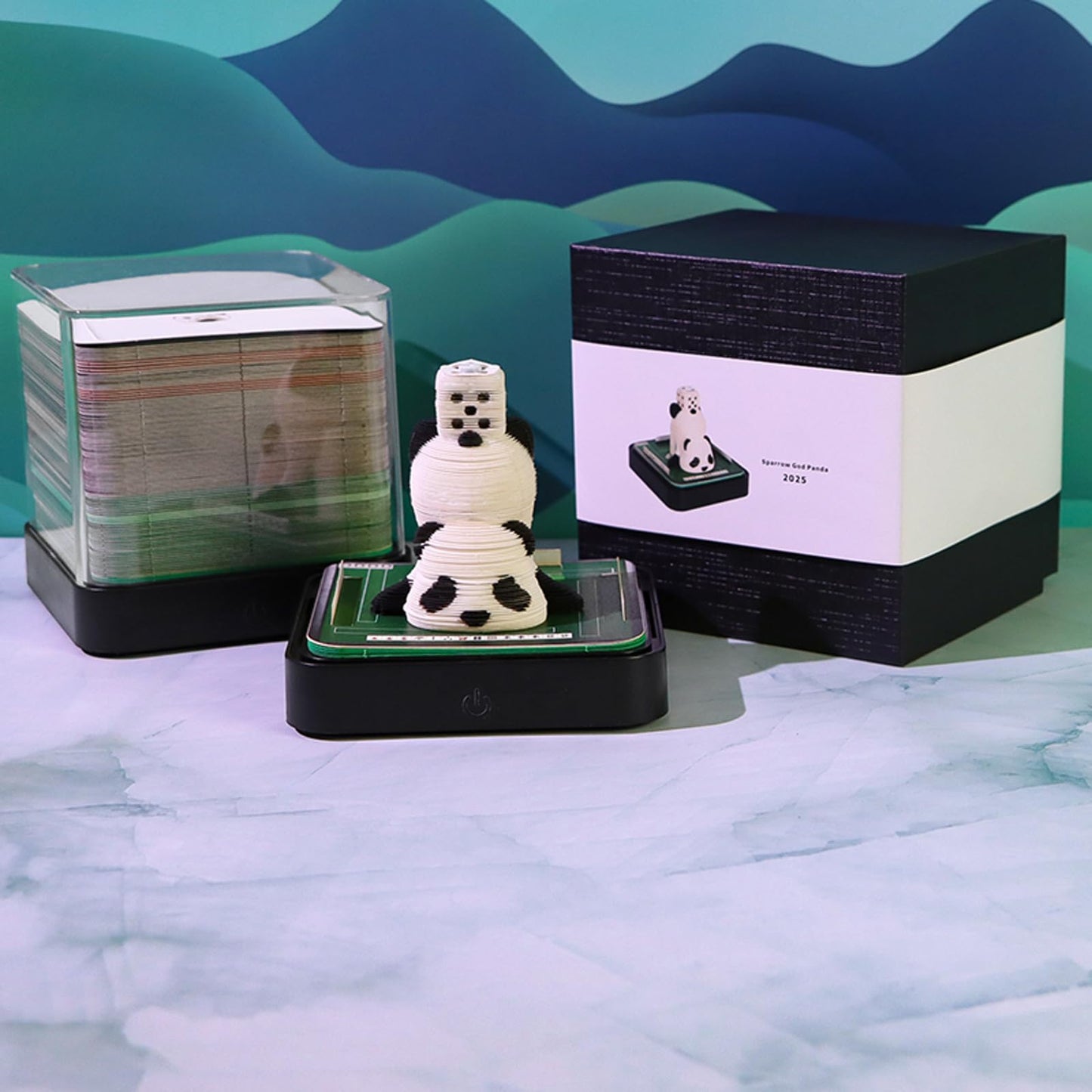 Calendario 3D 2026 - Mahjong Panda