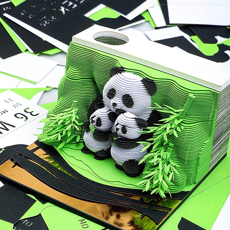 Calendario 3D 2026 - Panda B