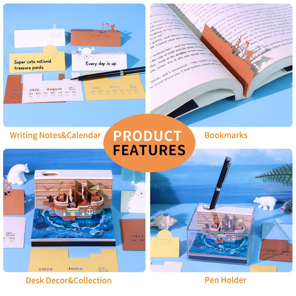 Calendario 3D 2026 - Nave pirata