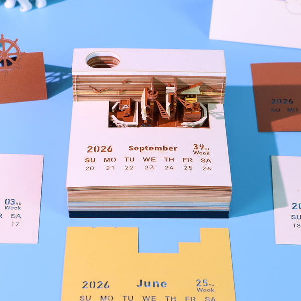 Calendario 3D 2026 - Nave pirata