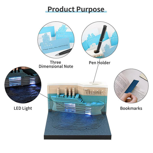 3D Calendar 2026 - Titanic