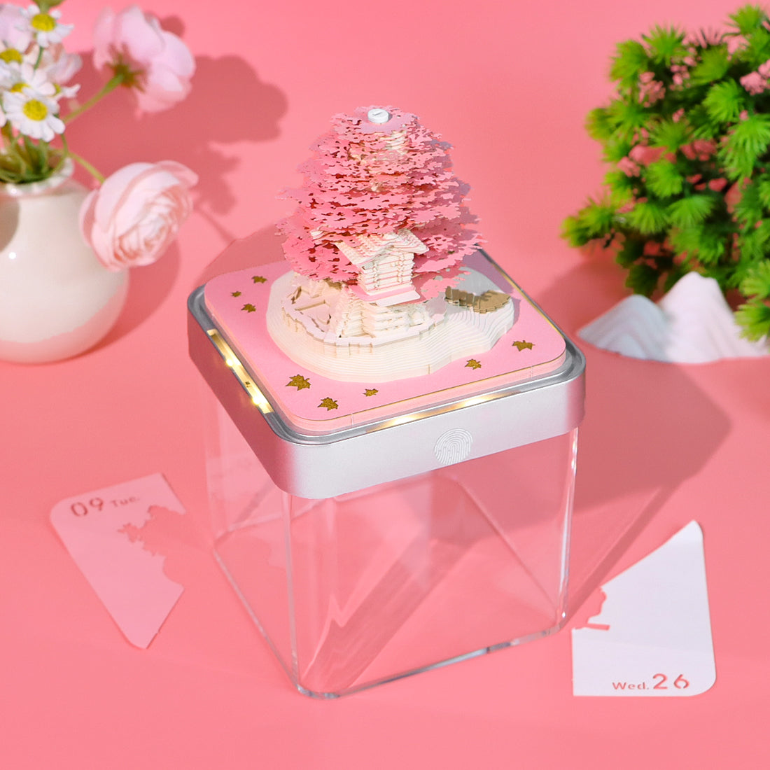 Pink Tree (With Light & Calendar 2026)