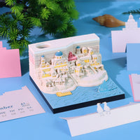 Santorini (con luce) & Calendario 2026)