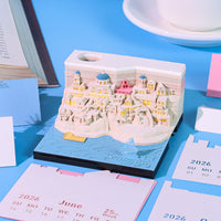 Santorini (con luce) & Calendario 2026)